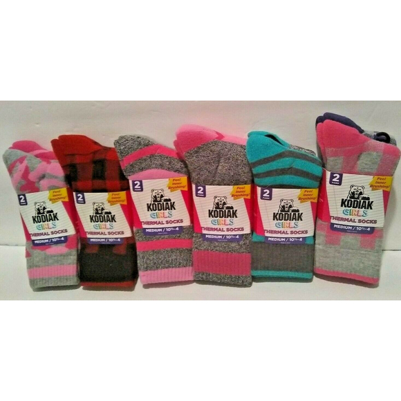 Kodiak Accessories Kodiak Girls Thermal Socks Size 54 Medium 6